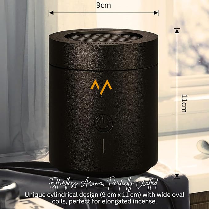 7MD Bakhoor Burner Portable Electric Incense  – Compact Ceramic Incense Heater | 500°C Self-Igniting | USB-C Rechargeable | 7MD‑108 |