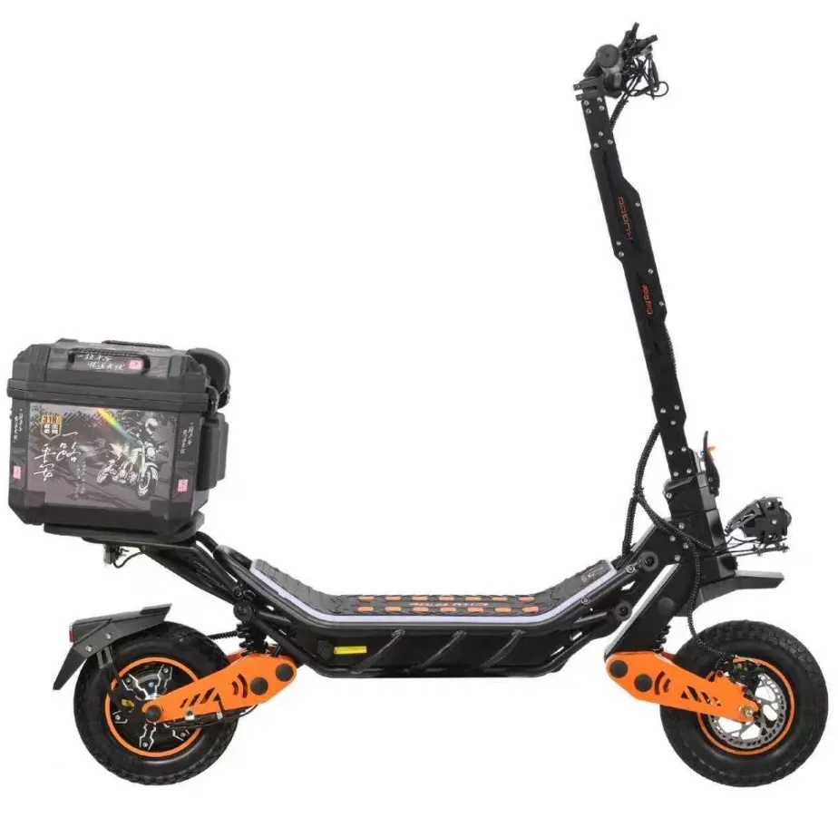 Kugoo City Ride 1200W High-Speed Electric Scooter with Rear Storage Box – 85KM/h Top Speed, 55KM Range, 48V Battery, 12-Inch Wheels & Disc Brakes – Heavy-Duty Design