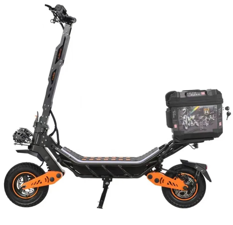 Kugoo City Ride 1200W High-Speed Electric Scooter with Rear Storage Box – 85KM/h Top Speed, 55KM Range, 48V Battery, 12-Inch Wheels & Disc Brakes – Heavy-Duty Design