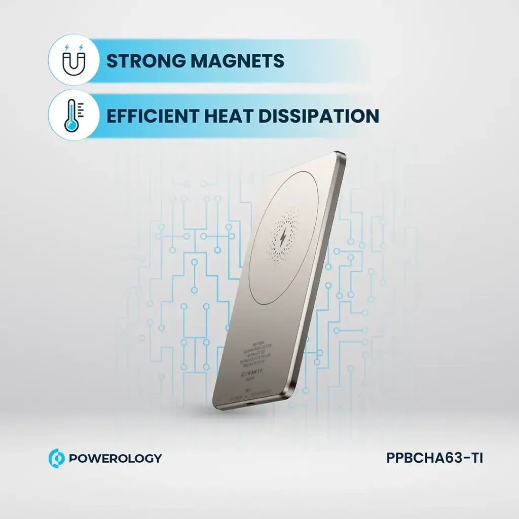 Powerology Ultra-Thin 5000mAh MagSafe Power Bank | PPBCHA63TI |
