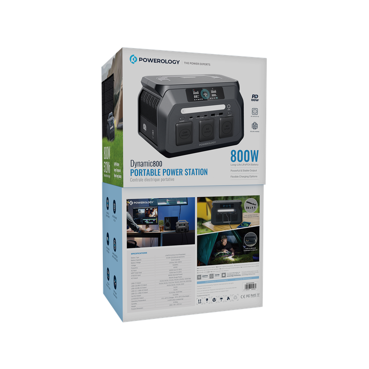 Powerology Dynamic800 Portable Power Station | PWP800WBK |