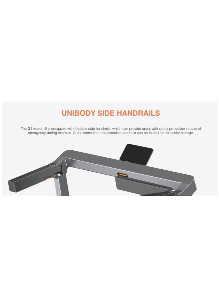 Kingsmith WalkingPad TRG1F Treadmill G1 – Foldable WalkingPad with Side Handrail, LED Digital Panel, Brushless Motor, Up to 10 km/h, Fitness App Support & Phone/Tablet Holder