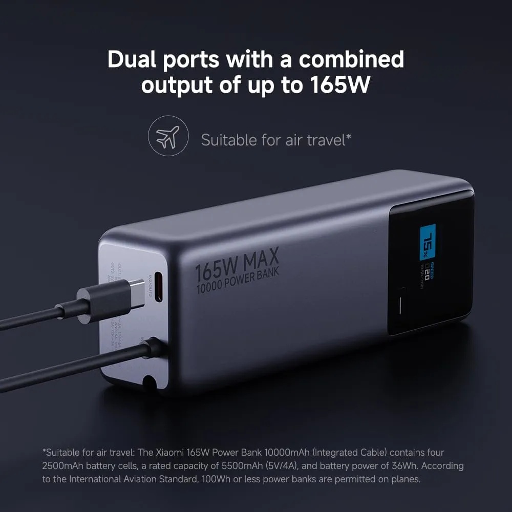 Xiaomi 165W Power Bank 10000mAh (Integrated Cable) | PB1165MI |
