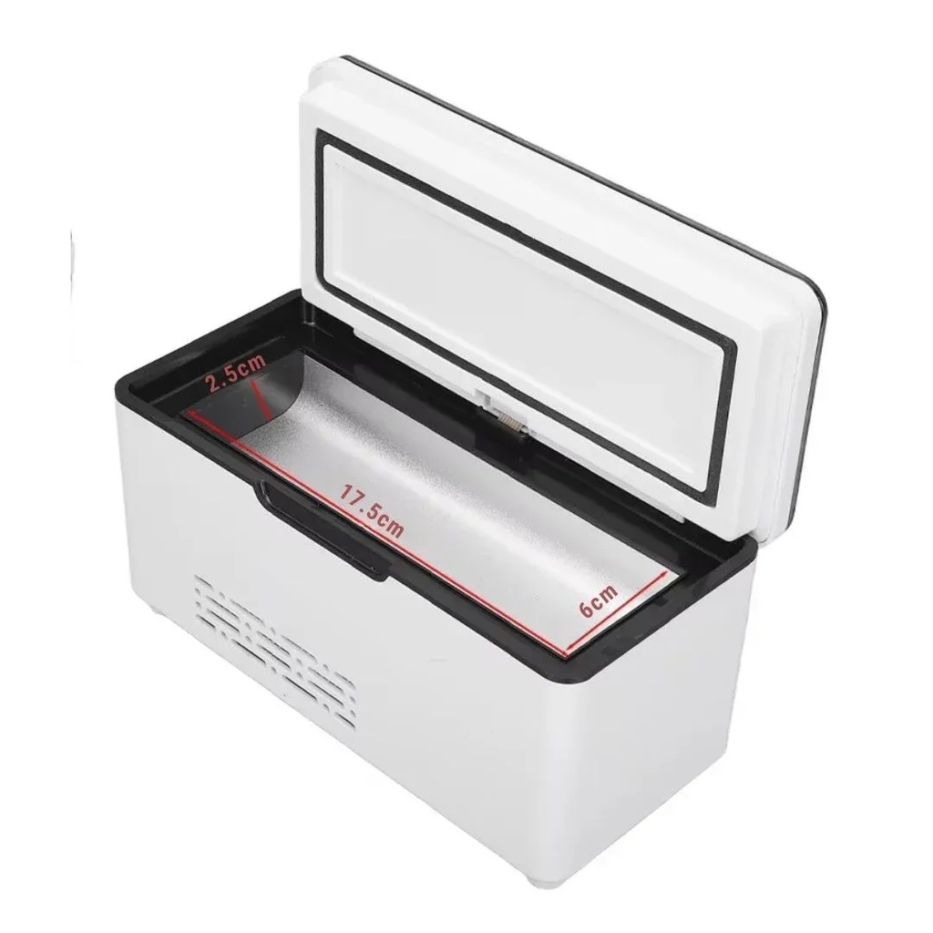 Rechargeable Portable Mini Medical Fridge for Medicine & Insulin Pens, Thermoelectric Cooling 0-18 °C, LED Display, 10600 mAh Battery, 4-10H Runtime | KB-700 |