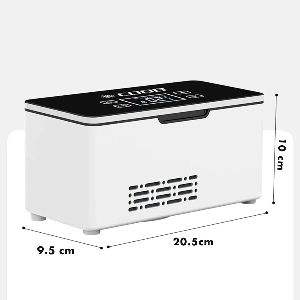 Rechargeable Portable Mini Medical Fridge for Medicine & Insulin Pens, Thermoelectric Cooling 0-18 °C, LED Display, 10600 mAh Battery, 4-10H Runtime | KB-700 |