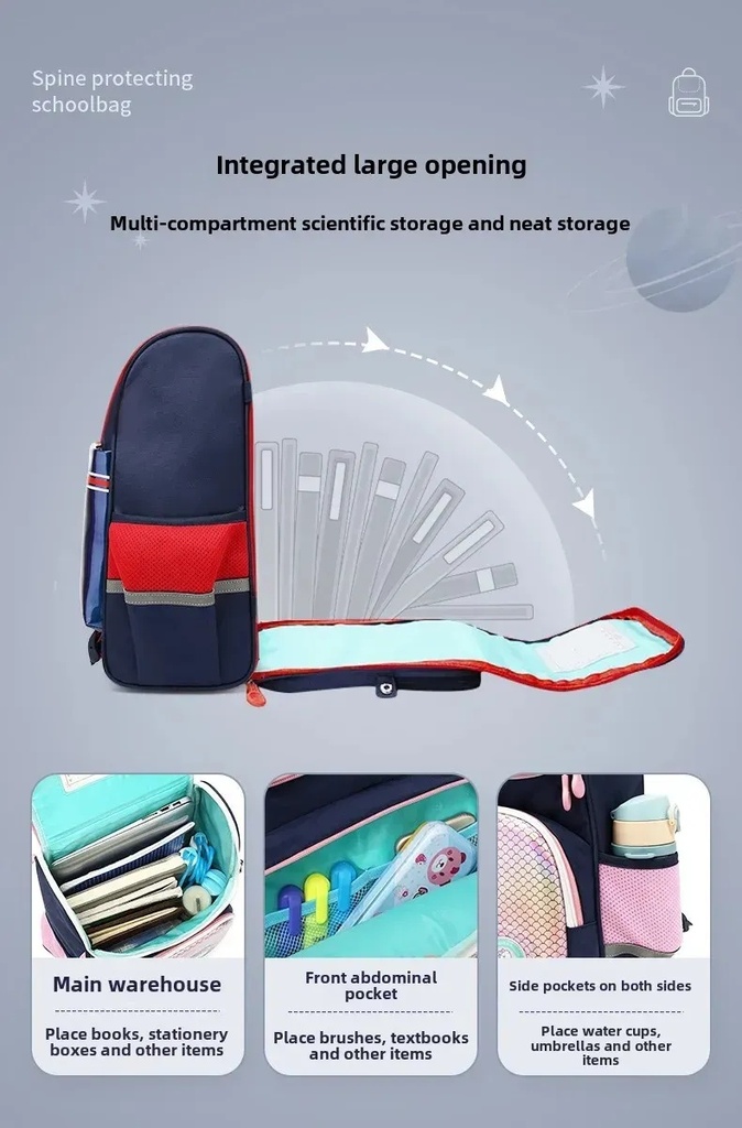 Hello Dragon Elementary School Backpack for Boys and Girls | 22L Lightweight Schoolbag with Spine Protection & Reduced Load | Suitable for Kids Age 7-10, Unisex | NPB20057MR3 |