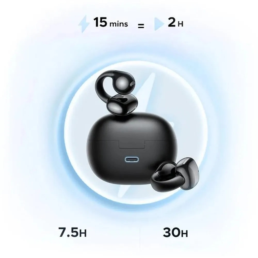 UGREEN HiTune S3 TWS Wireless Earphones | Bluetooth 5.4 Open-Ear Clip Design | AI ENC Noise Reduction | IPX5 Waterproof | 30H Playtime | Fast Charging USB-C | WS209 |