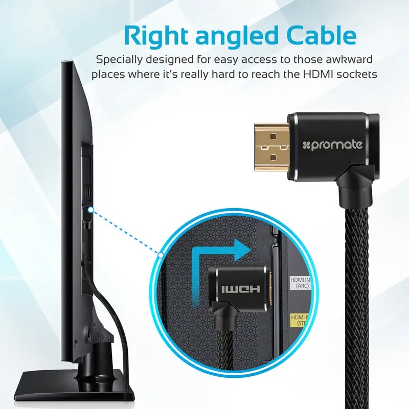 PROMATE Right Angle 4K HDMI Cable - 300cm | ProLink4K1-300 |