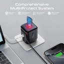 PROMATE 65W PD GanFast™ Charging Adapter with Retractable USB-C Cable | Cubix-R65 |