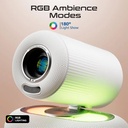PROMATE 4K Compatible HD Wireless LCD Projector with Built-In Speaker & Ambient RGB light - 3 in 1 Multifunctional LCD Projector | Beamer-250R |
