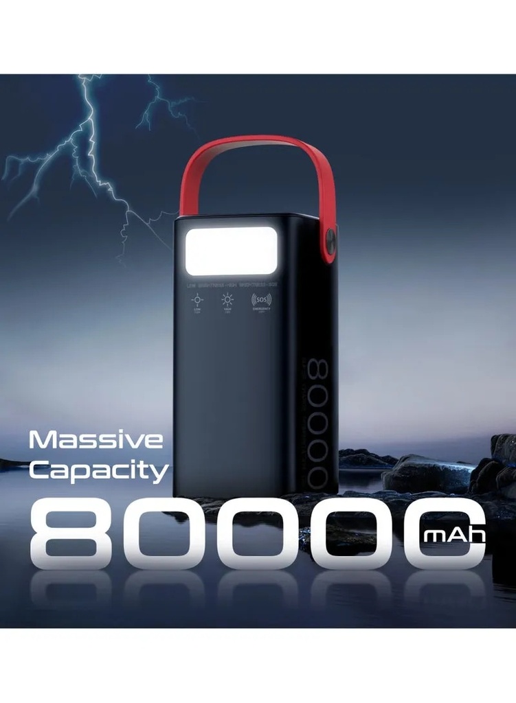 PROMATE 80000mAh Ultra-Fast Charging LifePo4 Power Bank - 100W Power Delivery | PowerMine-80Pro |