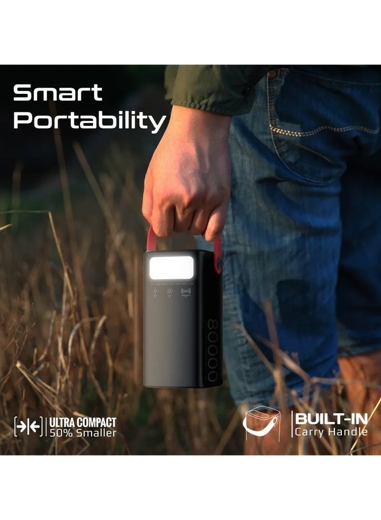 PROMATE 80000mAh Ultra-Fast Charging LifePo4 Power Bank - 100W Power Delivery | PowerMine-80Pro |