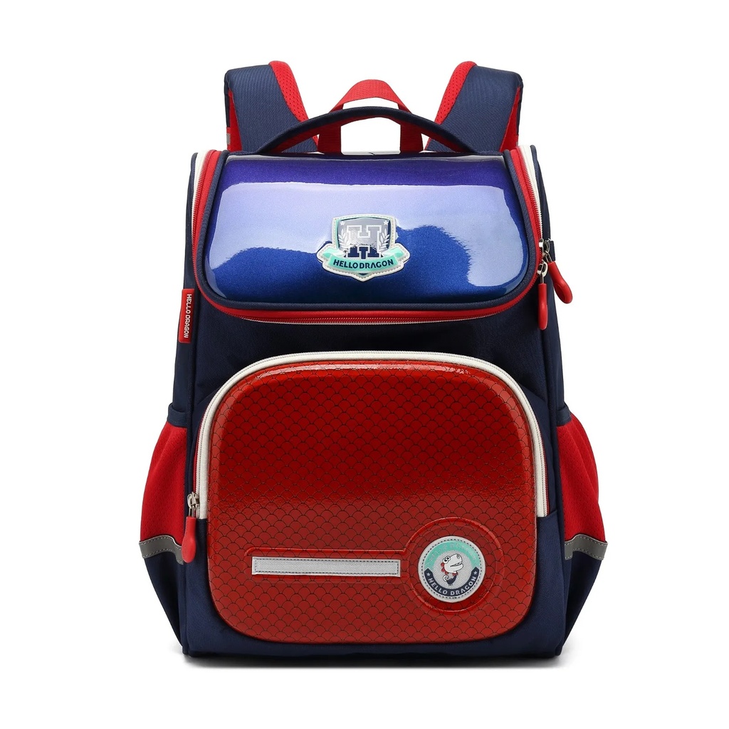Hello Dragon Elementary School Backpack for Boys and Girls | 22L Lightweight Schoolbag with Spine Protection & Reduced Load | Suitable for Kids Age 7-10, Unisex | NPB20057MR3 |