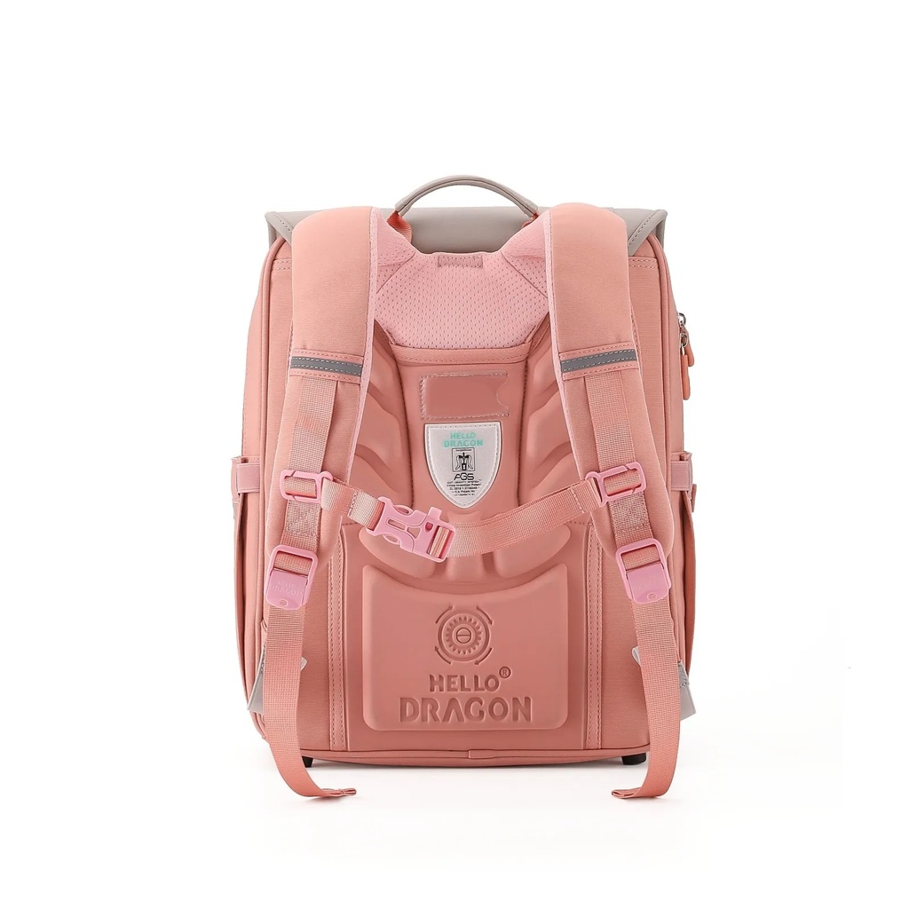 Hello Dragon Elementary School Student Backpack | Boys & Girls Lightweight Dual-Shoulder Bag with Spine Protection | Nylon Polyester Ridge Support | Suitable for Grades 1–6 | NPB23050L |