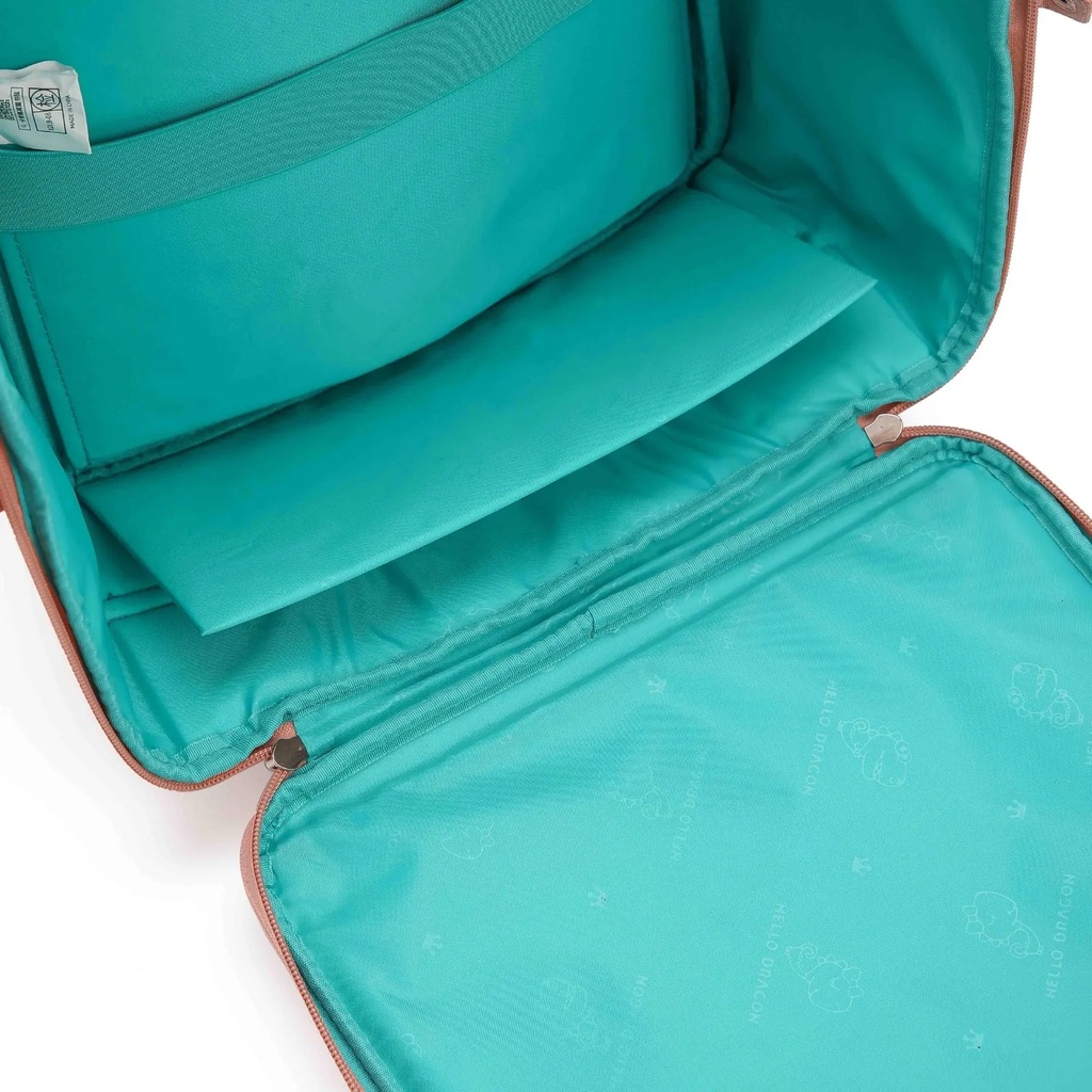 Hello Dragon Elementary School Student Backpack | Boys & Girls Lightweight Dual-Shoulder Bag with Spine Protection | Nylon Polyester Ridge Support | Suitable for Grades 1–6 | NPB23050L |