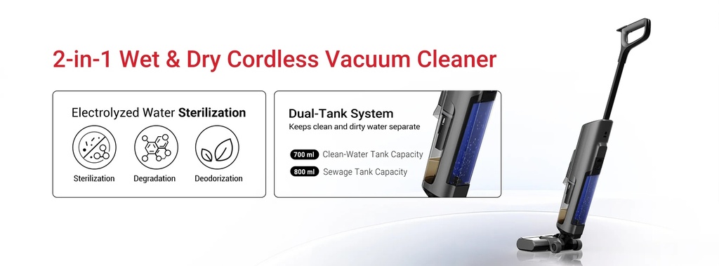 Telux T10 2 IN 1 Wet & Dry Cordless Vacuum Cleaner | ZL9081A |