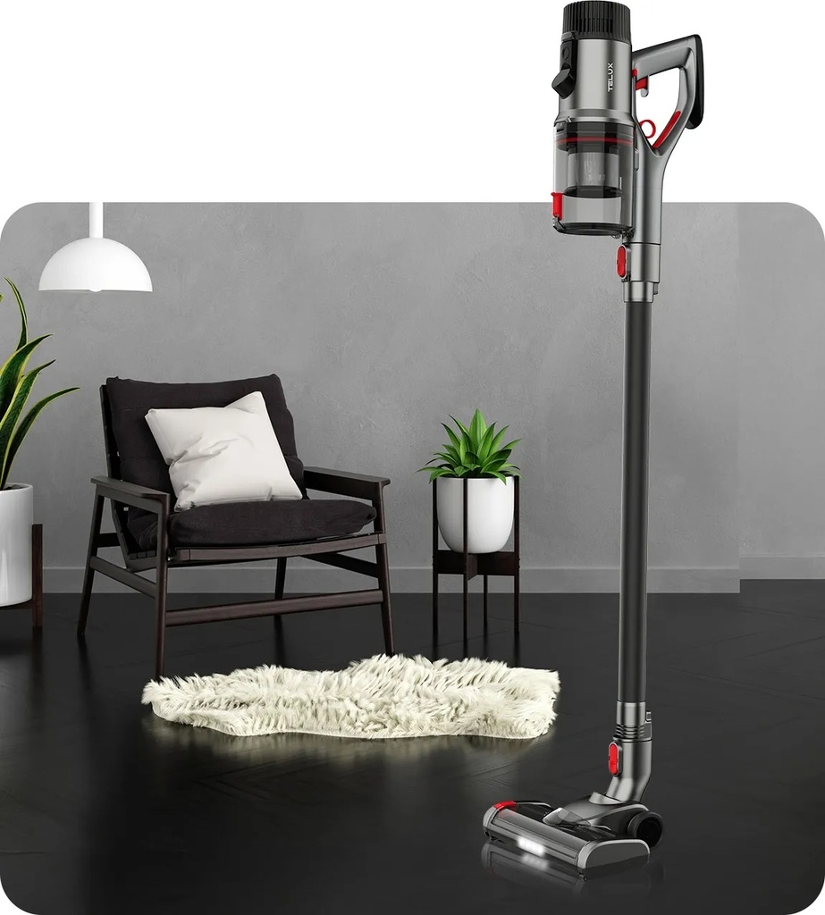 TELUX T20 Powerful Monster Cordless Vacuum Cleaner – 600W Digital Motor, 30kPa Suction, 2500mAh Battery, 95Min RunTime | VCT20 |