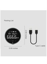 7MD Digital Tape Measure – Rechargeable Smart Rolling Measuring Tool for Flat, Curved, Diameter & Odd Shapes with High Precision LCD & Type-C