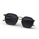 7MD Premium Unisex Square Sunglasses – Elegant Black & Gold Frame with Dark Lenses, Stylish Design with Protective Case
