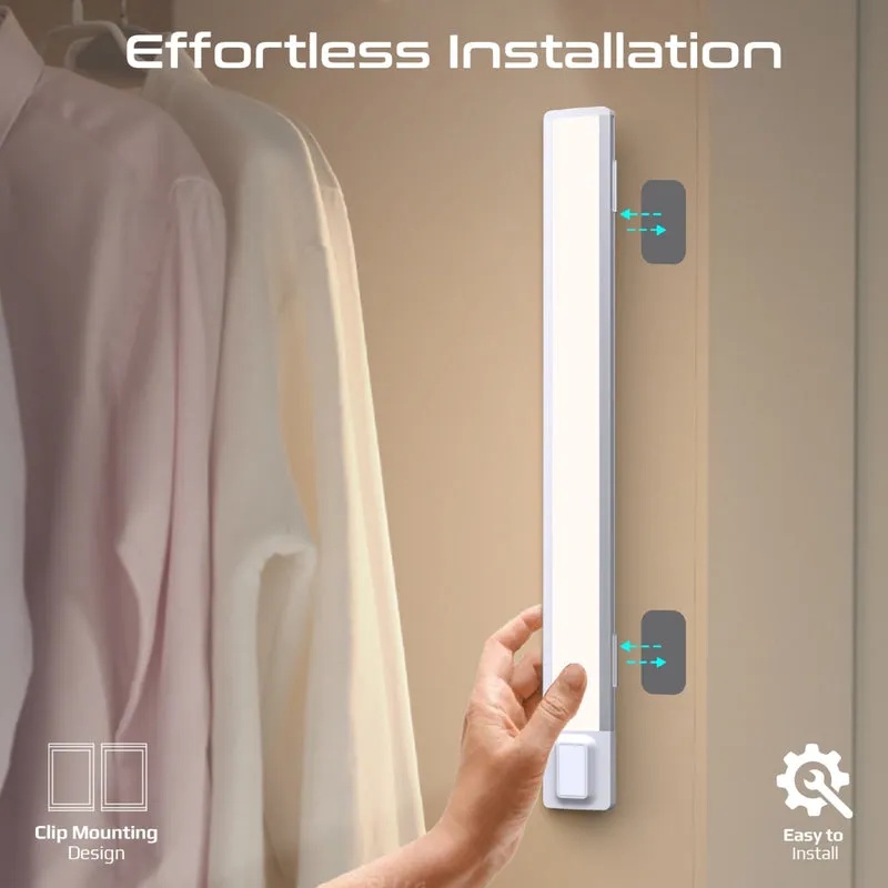 Promate 60cm Rechargeable LED Light Strip – Under Cabinet Light Bar with Motion Sensor, 100lm Brightness, 2000mAh Battery & USB Powered | lumia-60 |