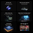 Xiaomi TV S Mini LED 75-Inch (2025) – 4K QD-Mini LED, Google TV, Dolby Vision, Dolby Atmos, 144Hz Refresh Rate
