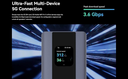 5G Mobile WiFi Pro 5 Router, 3600Mbps, WiFi AX3600, AMOLED Touch Screen Display, Wi-Fi 6 Plus Technology, 5G Connectivity, 7000mAh Battery, Power Bank Function, Space Grey Model:E6888-982
