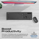 PROMATE Wireless Keyboard and Mouse Combo – Sleek Profile, Full-Size Design | ProCombo-13 |