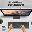 PROMATE Wireless Keyboard and Mouse Combo – Sleek Profile, Full-Size Design | ProCombo-13 |