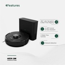 Green Lion Smart Robot Vacuum Pro – 4000Pa Suction, 360° LiDAR Navigation, Self-Empty Dock, 140min Runtime | GNRBVACP50BK |