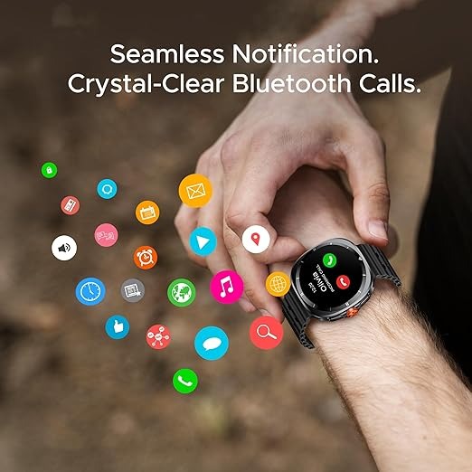 7MD Smart Watch – 1.43-Inch AMOLED Display, Bluetooth Calling, 100 Sports Modes, Blood Pressure Monitoring, IP68 Waterproof | 7MD298 |