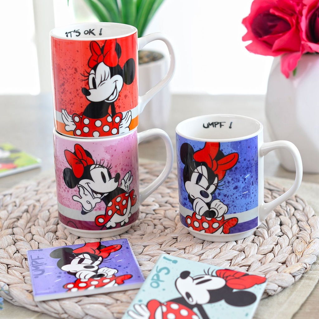 EGAN Stackable Minnie Mouse I Am Mug – 350ml Porcelain, Dishwasher & Microwave Safe, Disney Gift Edition