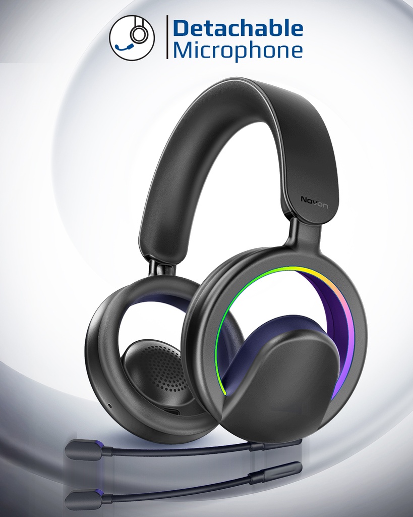 Promate High-Fidelity Over-Ear Wireless Headphones – Open-Ear Design, Detachable Microphone | NOVON |