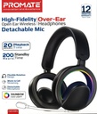 Promate High-Fidelity Over-Ear Wireless Headphones – Open-Ear Design, Detachable Microphone | NOVON |
