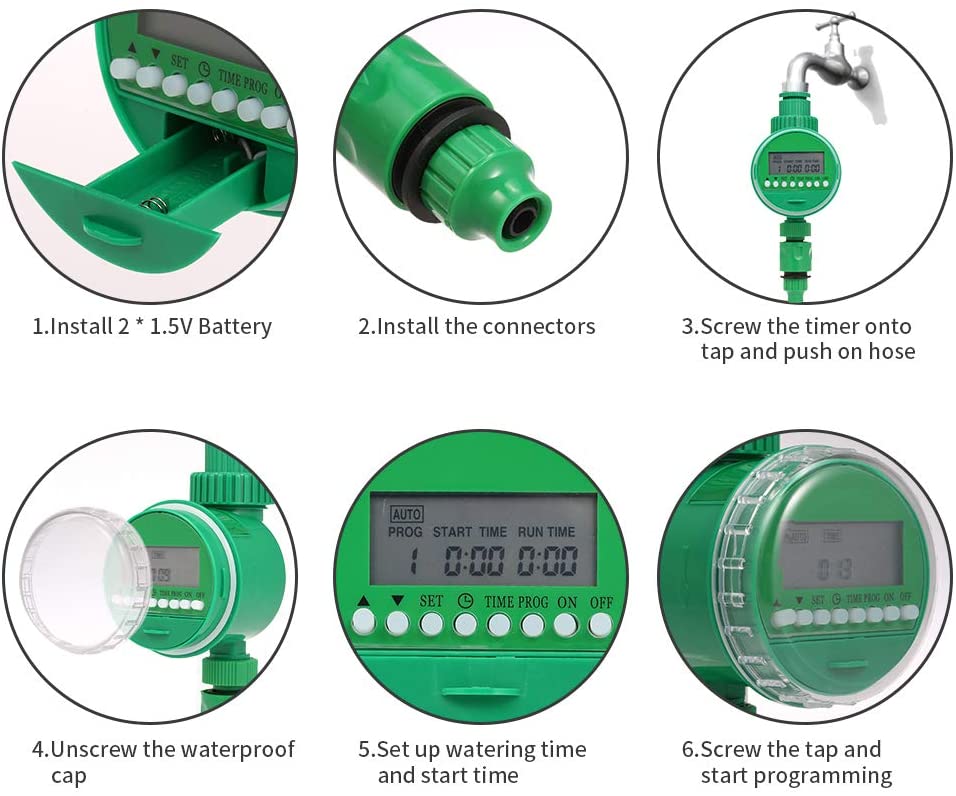 Irrigation Timer Automatic Garden Outdoor Irrigation Controller Water Sprinkler System Timer