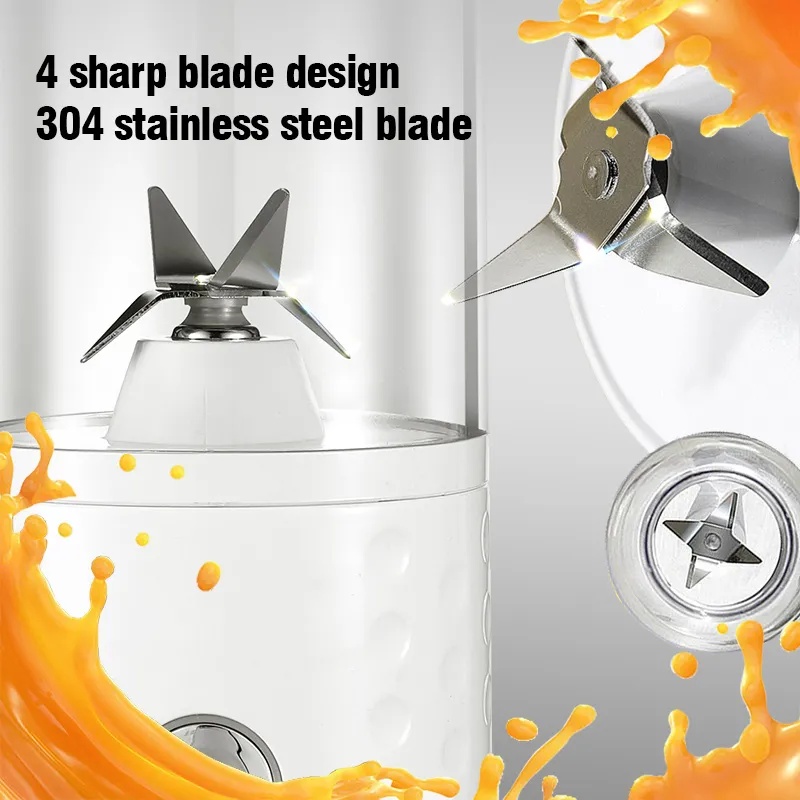 SANDOKEY Portable Blender Juicer Cup – 500ml Capacity, 75W Power, USB Rechargeable, Personal Smoothie Maker | P2019R |