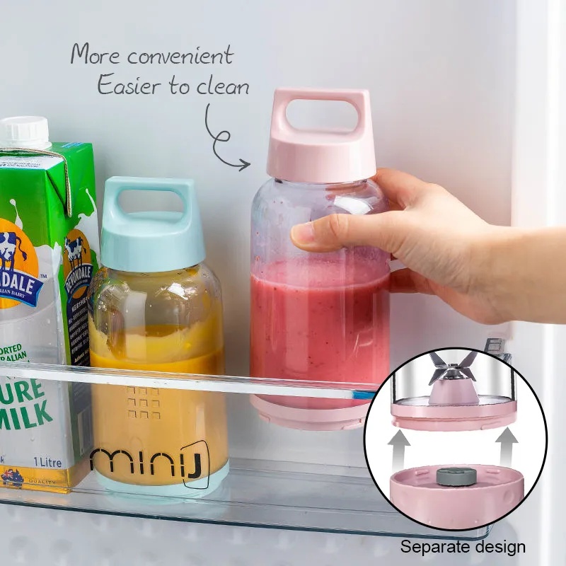 SANDOKEY Portable Blender Juicer Cup – 500ml Capacity, 75W Power, USB Rechargeable, Personal Smoothie Maker | P2019R |