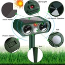 Solar Animal Repeller Ultrasonic Solar Powered Waterproof with Motion Sensor