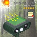 Solar Animal Repeller Ultrasonic Solar Powered Waterproof with Motion Sensor