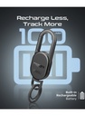 Promate Smart Carabiner Keychain – Apple Find My Compatible, IP67 Water-Resistant, Rechargeable Battery, 90dB Sound Alert, 50m Range, Ideal for Bags, Pet Collars, Keys & Luggage | TagChain |