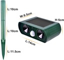 Solar Animal Repeller Ultrasonic Solar Powered Waterproof with Motion Sensor