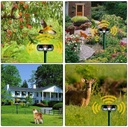 Solar Animal Repeller Ultrasonic Solar Powered Waterproof with Motion Sensor
