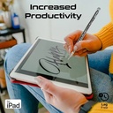 Promate Transparent Precision Active Stylus – Palm Rejection, Capacitive Rechargeable Design, iPad Compatible | TransPen |