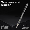 Promate Transparent Precision Active Stylus – Palm Rejection, Capacitive Rechargeable Design, iPad Compatible | TransPen |