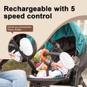Rechargeable Baby Stroller Rocker – Electric Automatic Swing, Adjustable Speed, 40-Minute Timer, Compatible with Most Strollers