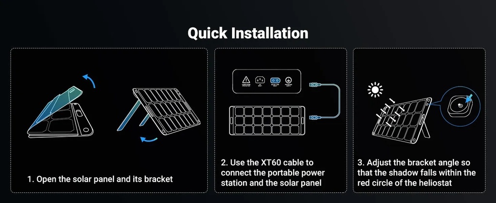 UGREEN 200W Foldable Solar Panel – 23% High Efficiency, Outdoor Solar Kit for Portable Power Stations, Includes XT60 & MC4 Cables | 15114 |