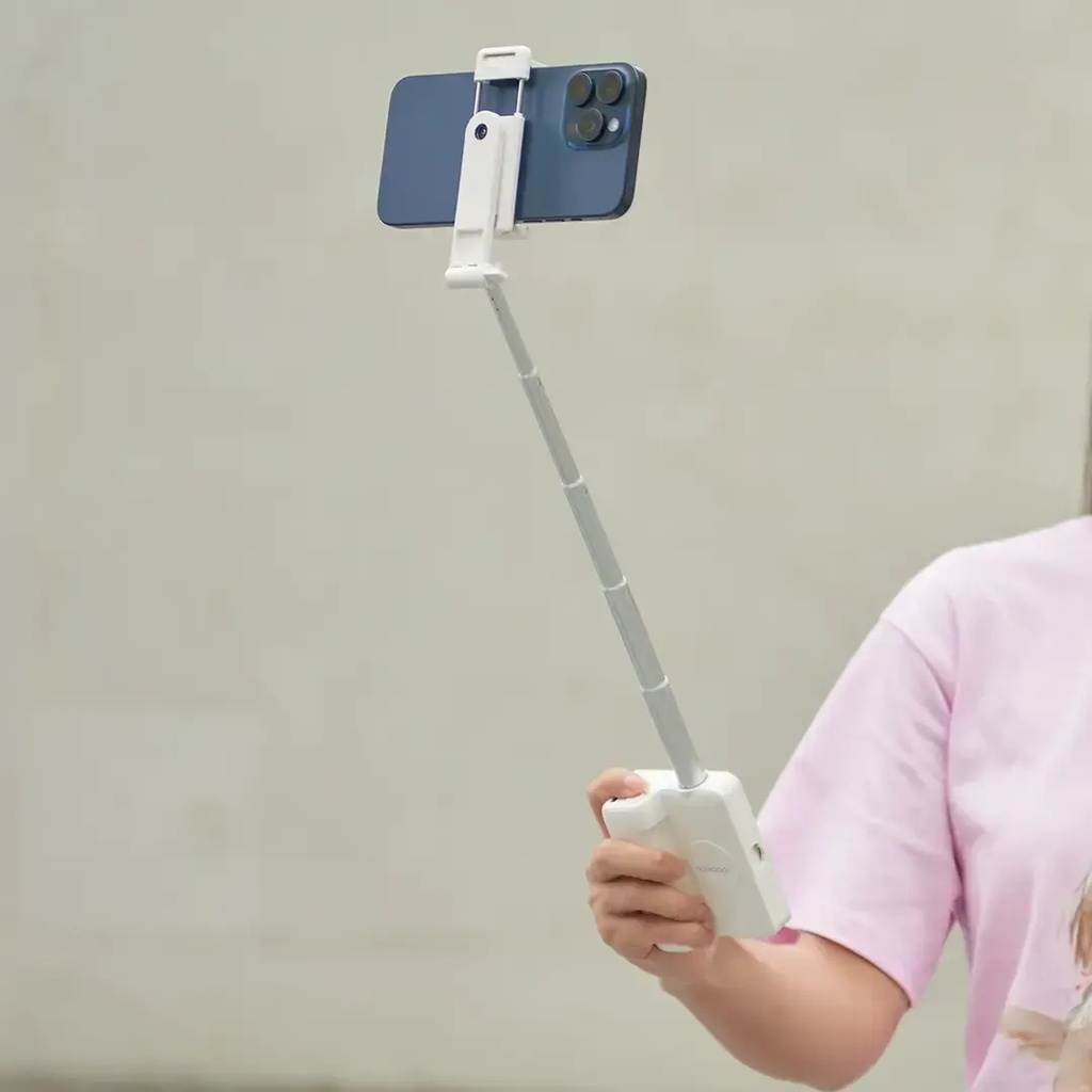 Porodo Lifestyle 3-in-1 Bluetooth Selfie Stick – Fill Light, 360° Rotation, 519mm Arm | PDLFST211WH |