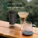 Green Lion Grind Pro – Rechargeable Electric Coffee Grinder, 38 Settings, Ceramic Core, 12500 RPM, USB‑C Charging | PDLFST211WH |