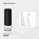 Green Lion Grind Pro – Rechargeable Electric Coffee Grinder, 38 Settings, Ceramic Core, 12500 RPM, USB‑C Charging | PDLFST211WH |