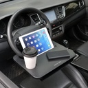 Green Lion Multi-Function Steering Wheel Tray – Car Workstation & Dining Table, Fits 35‑42mm, Laptop/Tablet/Cup Holder | GNMUSTETRYBK |