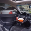 Green Lion Multi-Function Steering Wheel Tray – Car Workstation & Dining Table, Fits 35‑42mm, Laptop/Tablet/Cup Holder | GNMUSTETRYBK |